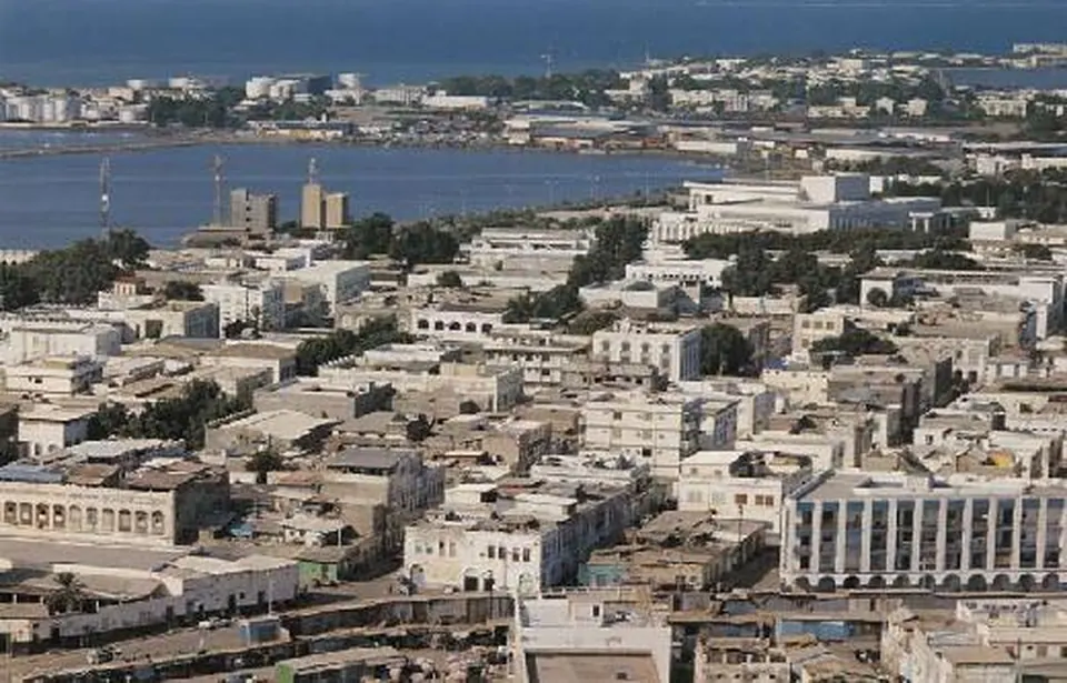 Vue aérienne des quartiers de Djibouti-ville